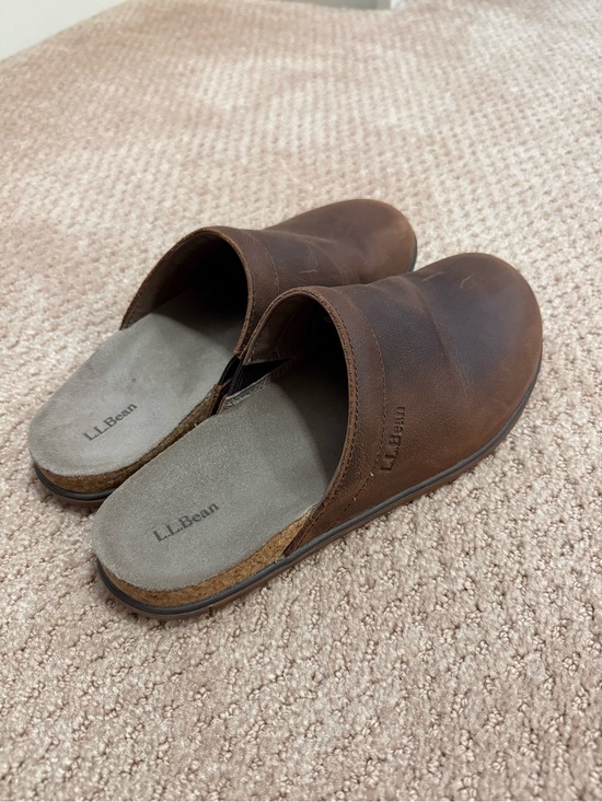 L.L. Bean Shoes - L.L. Bean Women’s Brown Leather Slip-On Clogs
